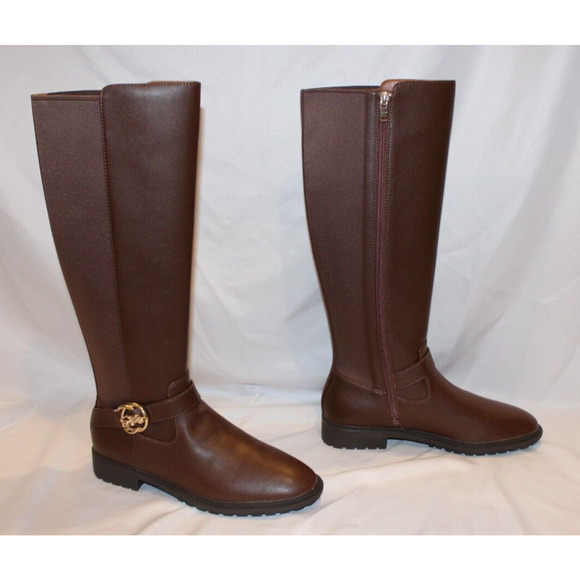 COACH FARRAH TALL LEATHER RIDING BOOTS WALNUT BROWN NIB‎ $225 - Picture 3 of 9